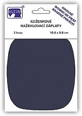 Koženkové nažehlovací záplaty - modrá